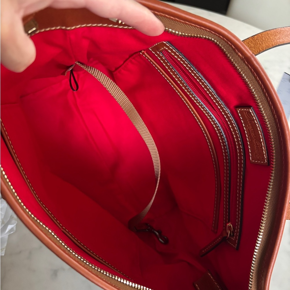 Dooney & Bourke Rosie Blue and Tan Crossbody Bag - Picture 10 of 11